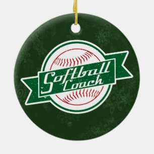 Softball Coach Holiday Decoration
