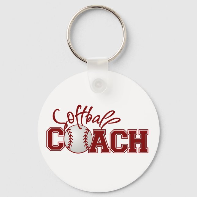 Softball COACH Key Ring (Front)