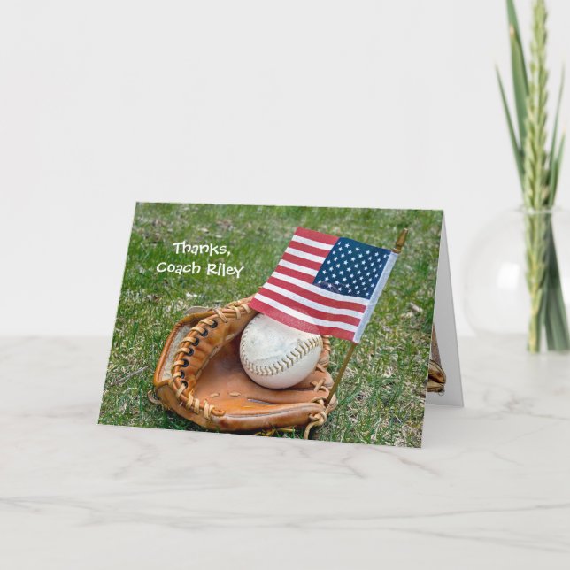 Softball Coach Thank You Card (Front)