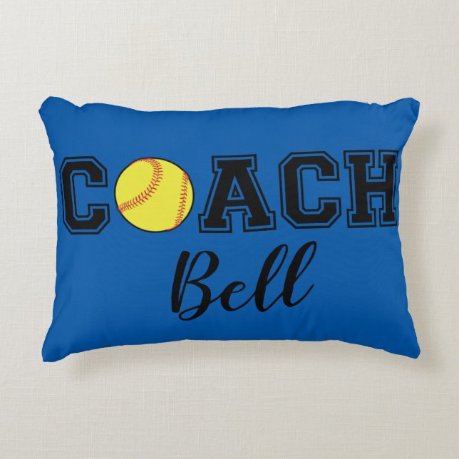 Softball coach thank you gift - Batter Up! Decorative Cushion (Front)