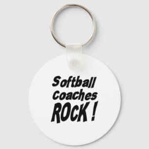 Softball Coaches Rock! Keychain