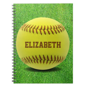 Softball Custom Ball Notebook