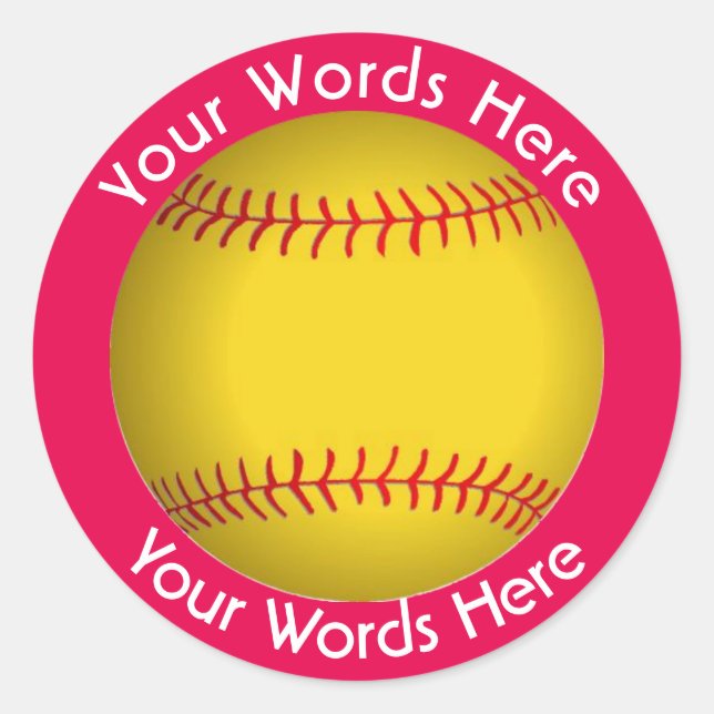 Softball Custom Sticker (Front)