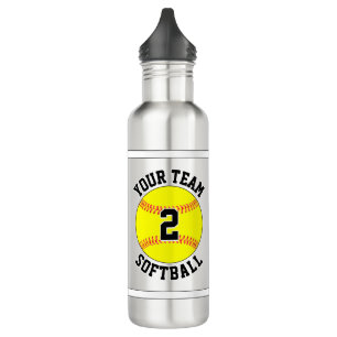 Softball Custom Team Name and Player Number Sports 710 Ml Water Bottle