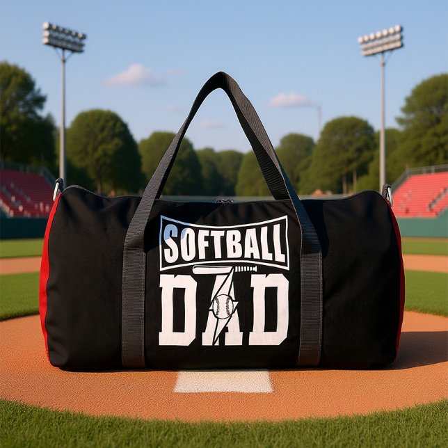 Softball Dad Baseball Legend Bolt Duffle Bag (Creator Uploaded)