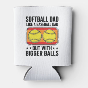 Softball Dad Bigger Balls Vintage Engraving Shirt_ Can Cooler