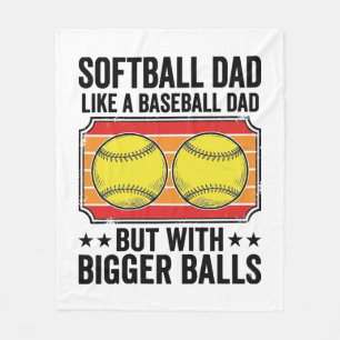 Softball Dad Bigger Balls Vintage Engraving Shirt_ Fleece Blanket