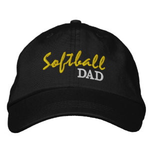 Softball Dad Cap, Sports Parent, Gift for Father Embroidered Hat