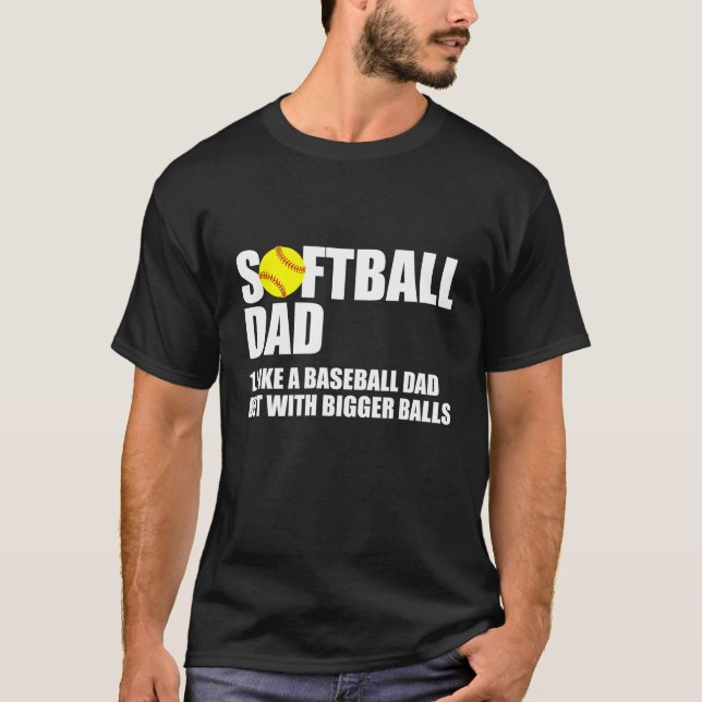 Softball Dad Definition Funny T-Shirt (Front)