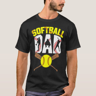 Softball Dad  Fastpitch Father's Day T-Shirt