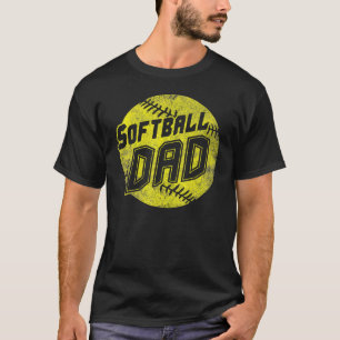 Softball Dad  Fastpitch Father's Day T-Shirt