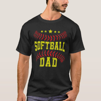 Softball Dad Fathers Day Outfit For Dad Daddy Papa T-Shirt