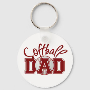 Softball DAD Key Ring