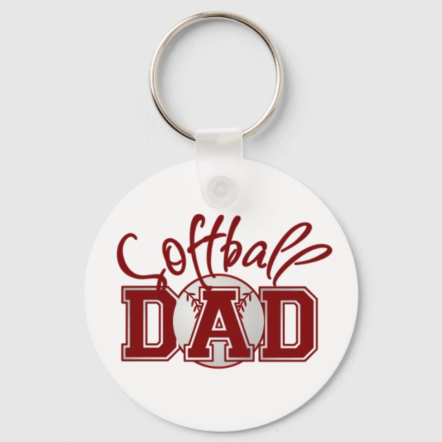 Softball DAD Key Ring (Front)