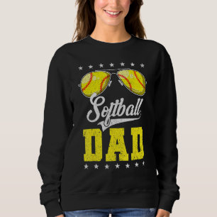 Softball Dad Proud Daddy Of Softball Player Father Sweatshirt