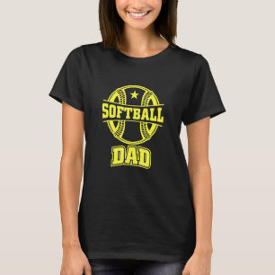 Softball dad supportive sport family graphic desig T-Shirt