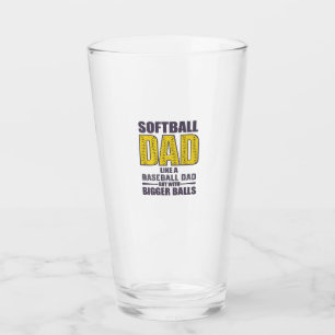 Softball Dad SVG, Funny Shirt Design Glass