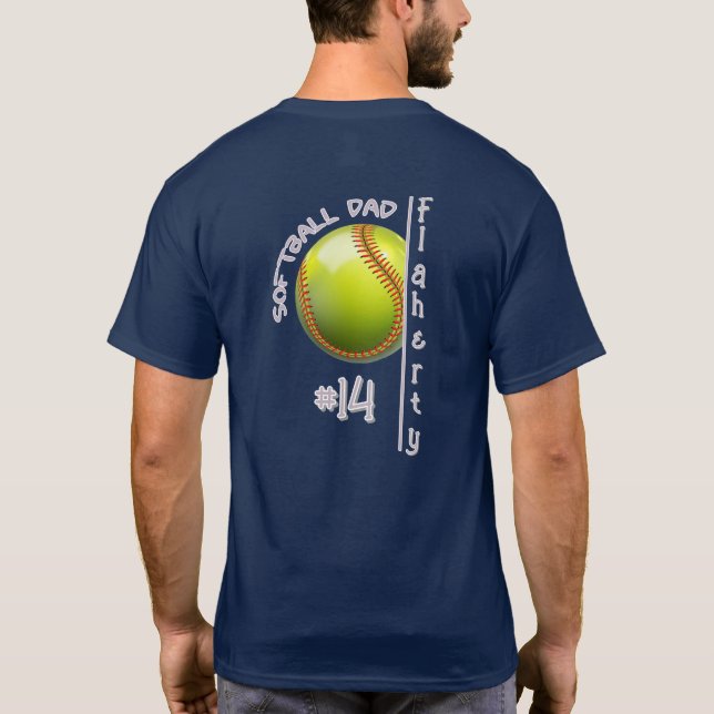 Softball Dad T Shirt (Back)