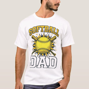 Softball Dad Vintage Engraving Shirt Design_1