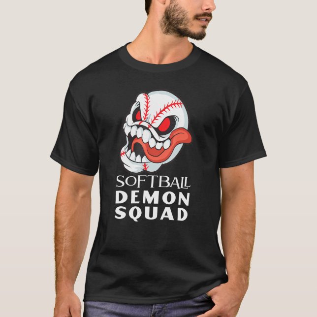 Softball Demon Squad Softball T-Shirt (Front)