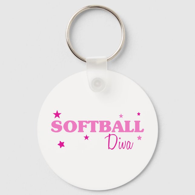 Softball Diva Key Ring (Front)