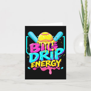 Softball Drip For Girls Ice Cream Drip Youth Girls Card