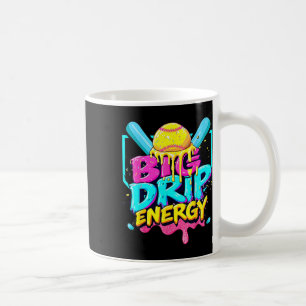 Softball Drip For Girls Ice Cream Drip Youth Girls Coffee Mug