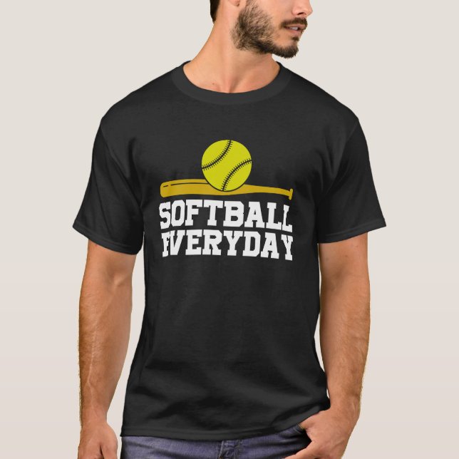 Softball Everyday  Softball Baller Pitcher T-Shirt (Front)