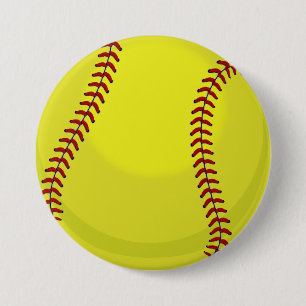 Softball Fan 7.5 Cm Round Badge