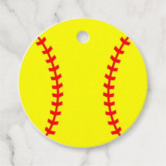 Softball Favour Tag, Birthday Tag