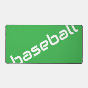 SOFTBALL Fun White Diagonal Text On Bright Green Desk Mat