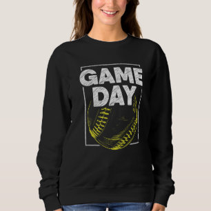 Softball Game Day Player Coach Team Men Women Kids Sweatshirt