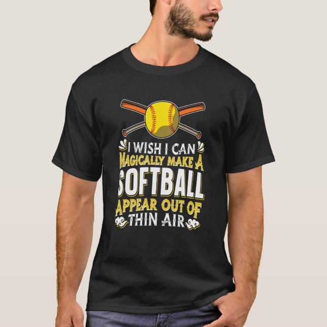Softball Game Team Sport  Pitcher Catcher Magical  T-Shirt (Front)