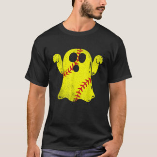 Softball Ghost Softball Lover Halloween Costume T-Shirt