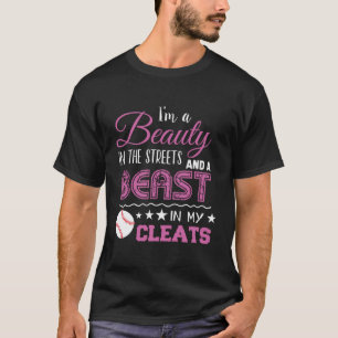 Softball Gift For Teen Girls Cute Saying Beast In T-Shirt