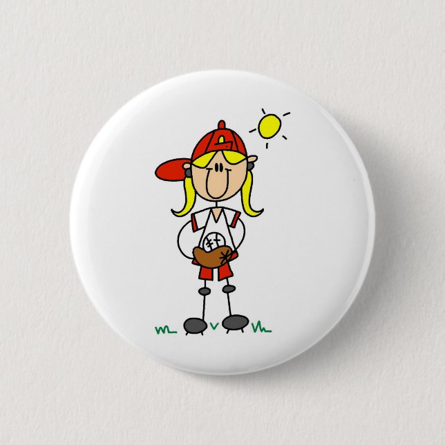 Softball Girl Button (Front)