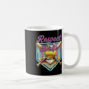Softball Girl Ice Cream Softball Drip Youth Respec Coffee Mug
