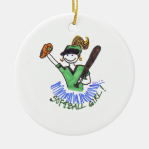 Softball Girl Ornament