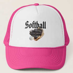 Softball Gloves And Logo, Trucker Hat