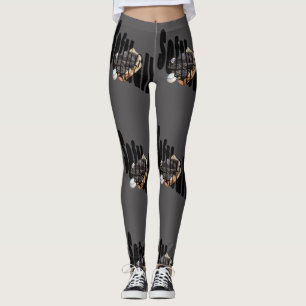 Softball Gloves Logo, Ladies Slate Leggings