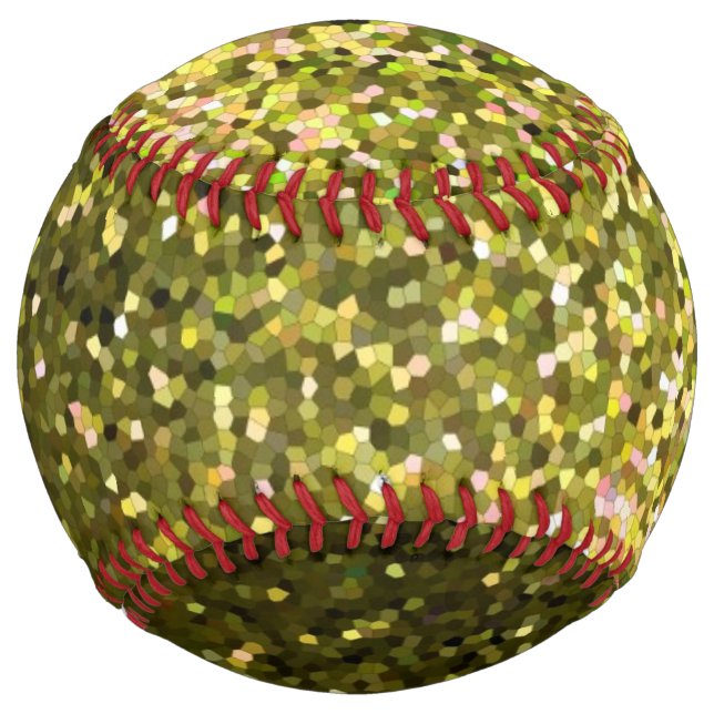 Softball Gold Mosaic Sparkley Texture (Front)