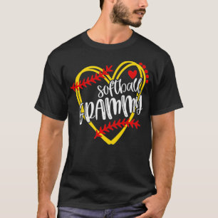 Softball GRAMMY Grandma Softball Softball Heart  T-Shirt