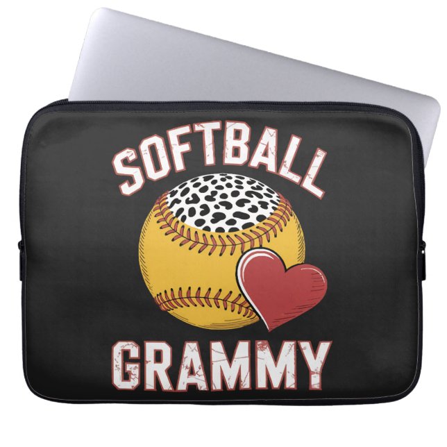 Softball Grammy Laptop Sleeve (Front)