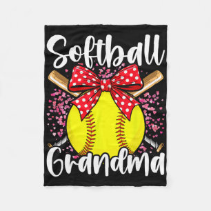 Softball Grandma _2 Fleece Blanket