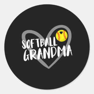 Softball Grandma _4 Classic Round Sticker