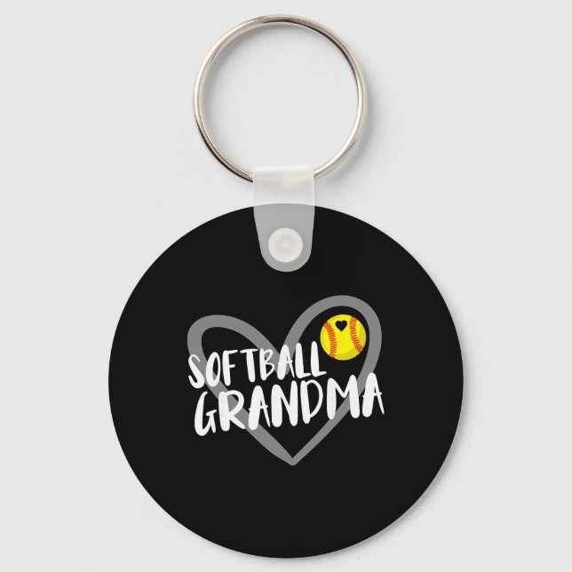 Softball Grandma _4  Key Ring (Front)