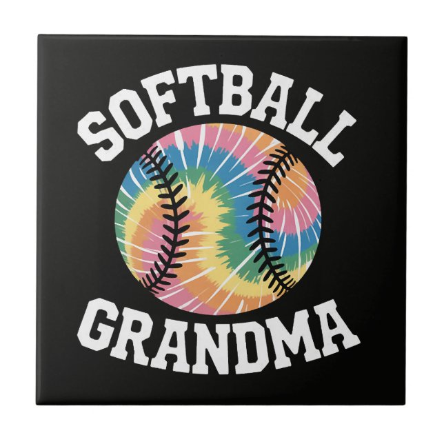 Softball Grandma Ceramic Tile (Front)
