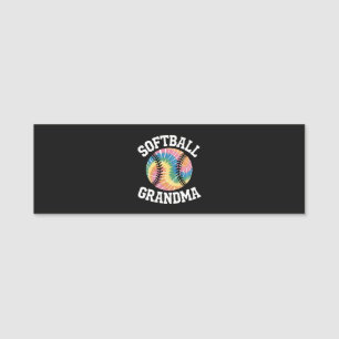 Softball Grandma Name Tag
