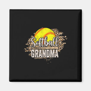 Softball Grandma Nana Mother's Day Cheering Boy Sp Magnet