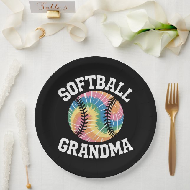 Softball Grandma Paper Plate (Wedding)